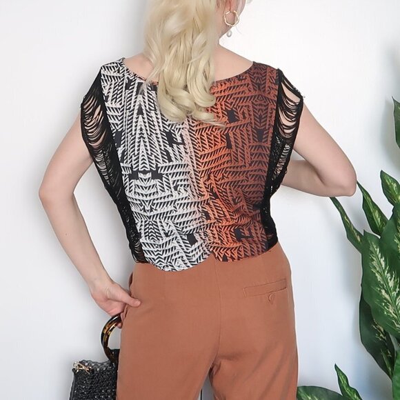 Bebe crop top with fringe - Picture 4 of 7